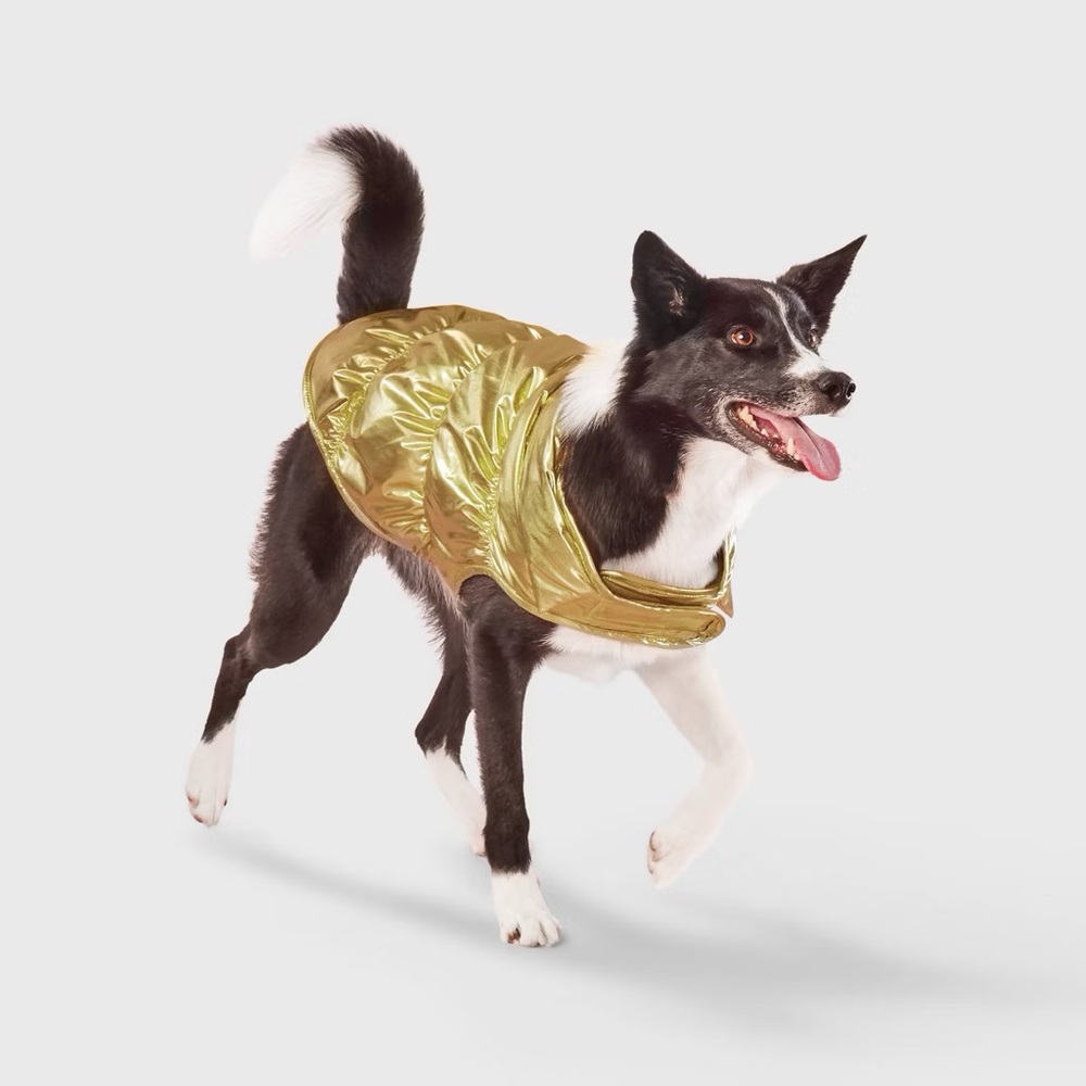 Puffer nwt Dog Vest - Metallic Gold M